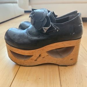 ✨!!RARE & UNIQUE!!✨ MIHO MATSUDA y2k wooden platform shoes